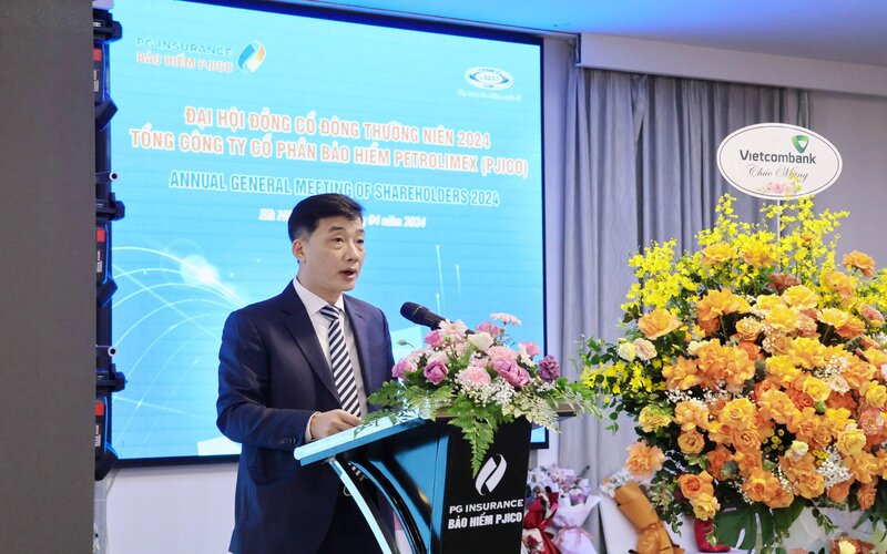 Chủ tịch HĐQT Phạm Thanh Hải nhiệm kỳ 2019- 2024 trình bày báo cáo tại Đại hội