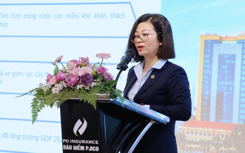 Tổng Giám đốc Nguyễn Thị Hương Giang phát biểu tại hội nghị