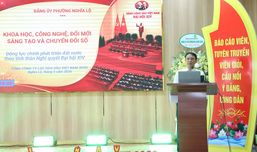 BSR đoạt giải Nhất Hội thi báo cáo viên, tuyên truyền viên giỏi Đảng bộ phường Nghĩa Lộ